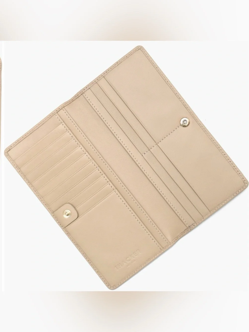 THACKER Anna Bifold Nappa Leather Wallet in Cashew